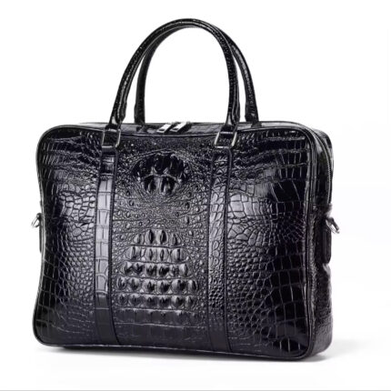 Crocodile Embossed Tote Laptop Bag,Lightweight Business Bag