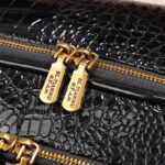 Crocodile High Quality Leather Unisex Business Travel Backpack - Image 3