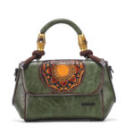 Vintage Trend PU Leather Waterproof Magnetic Closure Removable Strap Handbag - Image 3