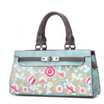 Ethnic Style Handbag with Ditsy Floral Embroidery