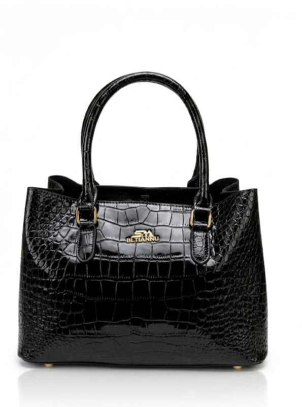 WhatsApp Image 2026-04-28 at 9.48.06 PM (1) Glossy Crocodile Pattern Handbag - Image 1