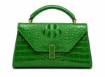 Glossy Crocodile Pattern Handbag - Image 4