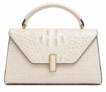 Glossy Crocodile Pattern Handbag