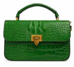 Glossy Crocodile Pattern Handbag - Image 2