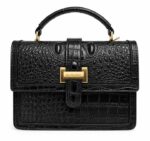 Glossy Crocodile Pattern Handbag - Image 4