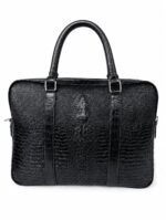 Crocodile face Laptop bag  High Quality Leather Unisex Business Travel