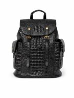 Crocodile High Quality  Leather Unisex Business Travel Backpack