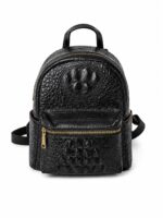 MIni Crocodile High Quality Leather Unisex Business Travel Backpack