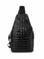 Crocodile High Quality PU Leather Unisex Business Travel crossbag