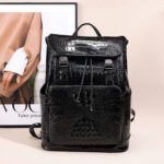 Large Capacity Crocodile Pattern Business Travel Computer Backpack