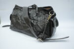 C2523#Leather Grain Material Dark Grey - Image 2
